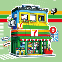 JIESTAR Creator Building Convenience Store Series 1310/1389PCS block toys 89116/89117/89118/89119