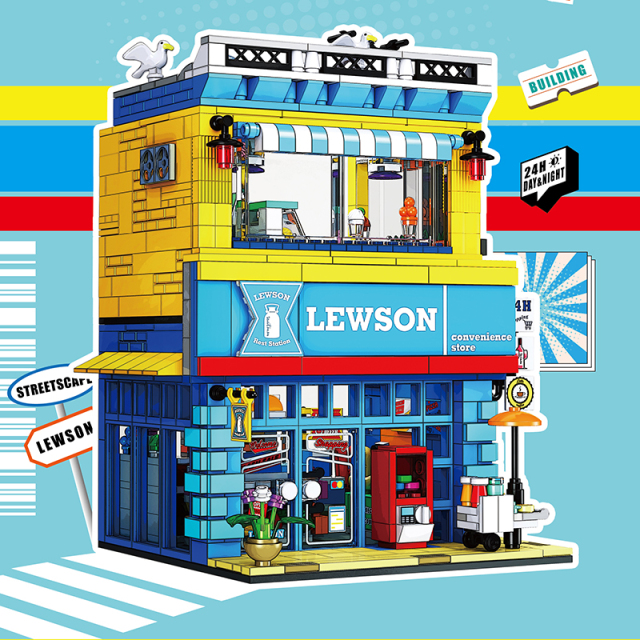 JIESTAR Creator Building Convenience Store Series 1310/1389PCS block toys 89116/89117/89118/89119