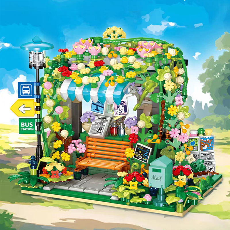 JIESTAR Creator Building Newsstand 834PCS block toys JJ9197