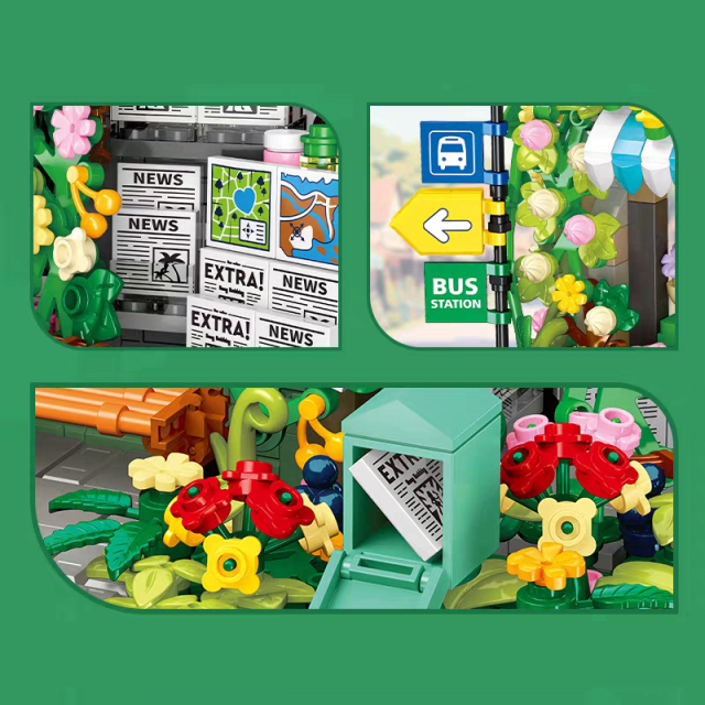 JIESTAR Creator Building Newsstand 834PCS block toys JJ9197