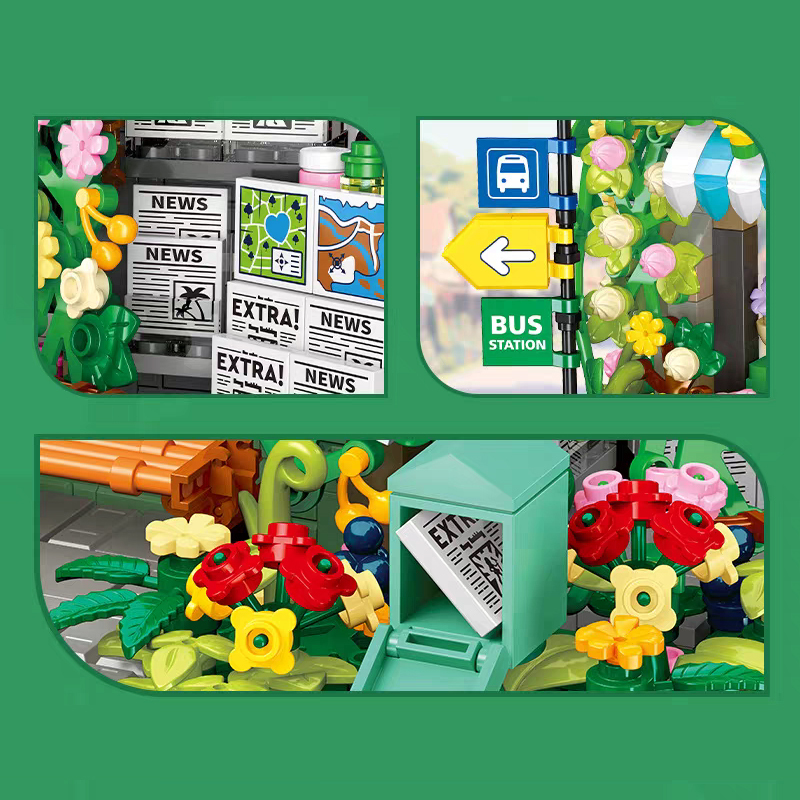 JIESTAR Creator Building Newsstand 834PCS block toys JJ9197