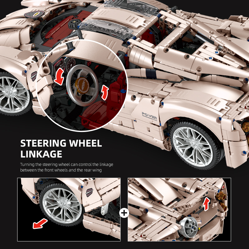 JIESTAR Technic Car Pagani Utopia 3428PCS block toys JJ9120