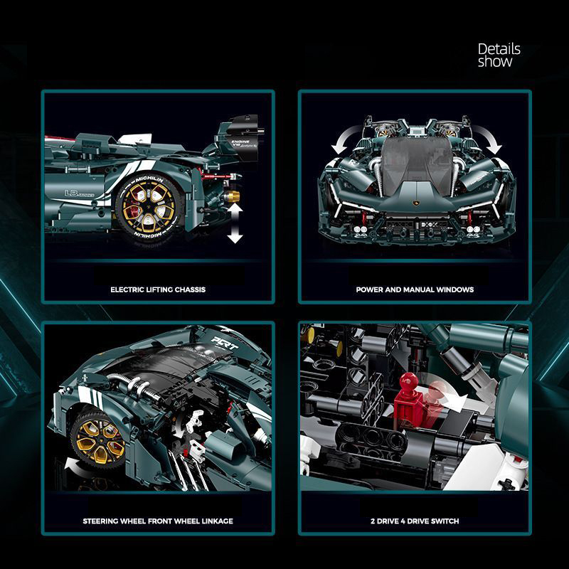 GULY/LERU Technic Car Lamborghini Terzo Millennio 3466PCS block toys 10611
