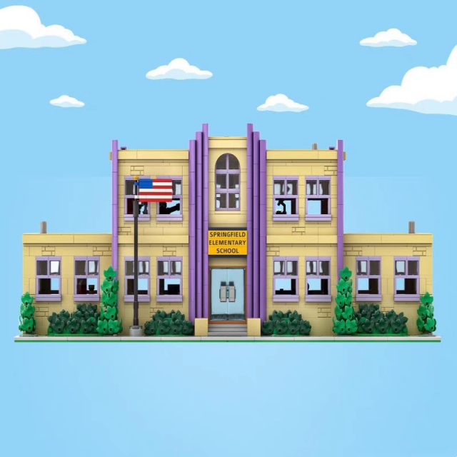 MOC Creator Movie Springfield Elementary School 2733PCS block toys 177723