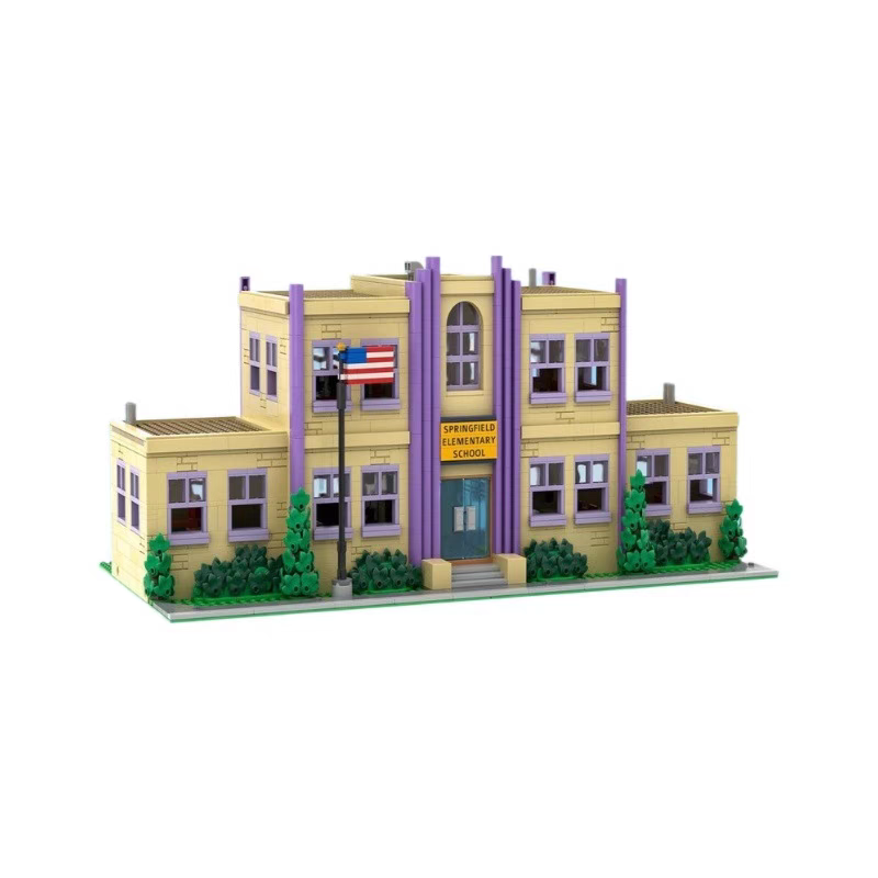 MOC Creator Movie Springfield Elementary School 2733PCS block toys 177723