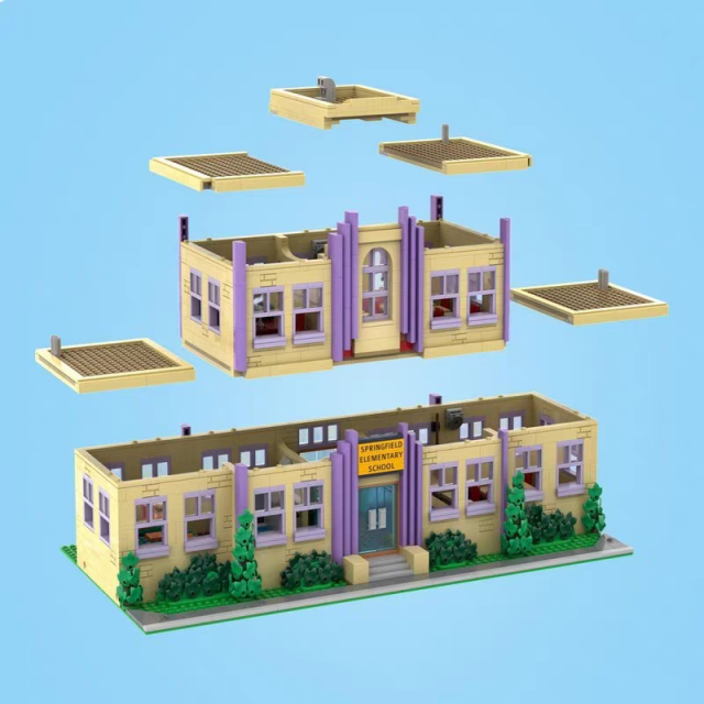 MOC Creator Movie Springfield Elementary School 2733PCS block toys 177723