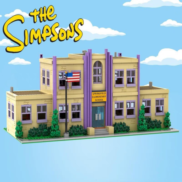 MOC Creator Movie Springfield Elementary School 2733PCS block toys 177723