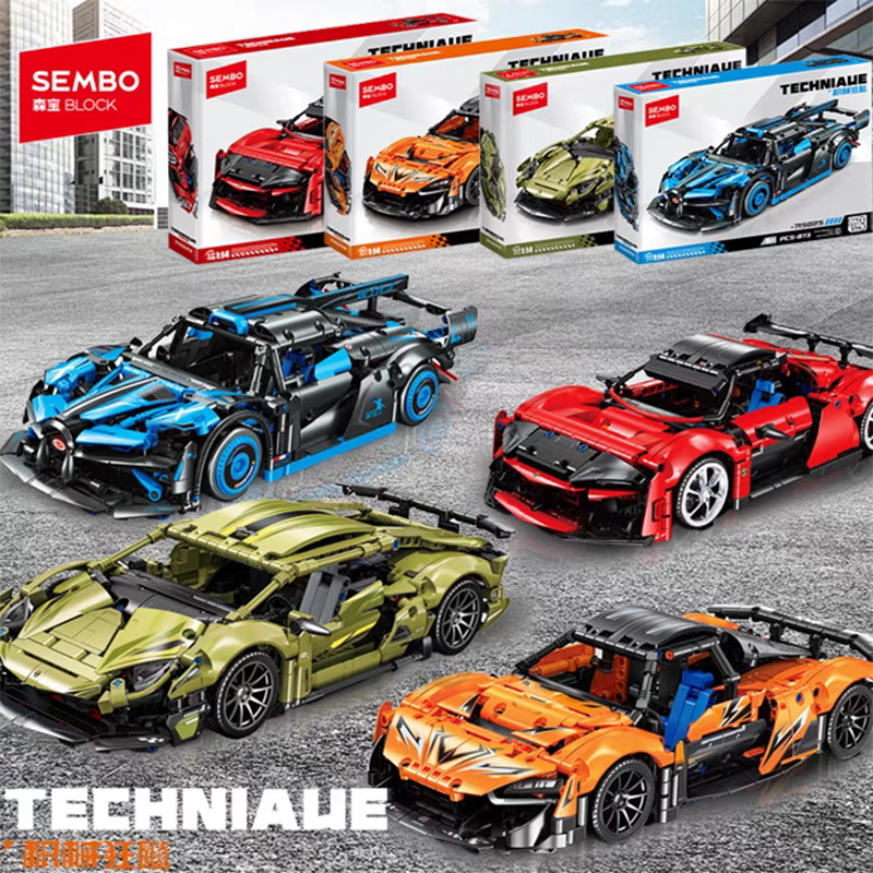 SEMBO Technic Car Mini Sports Car 800+PCS block toys 715023/715024/715025/715026