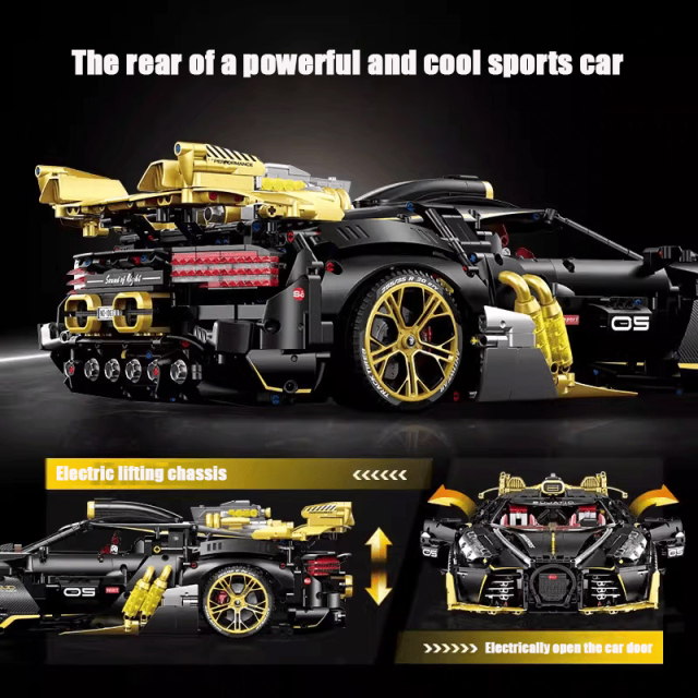 GULY Technic Car Bugatti Dark Night Sports Car 4368PCS block toys 10631
