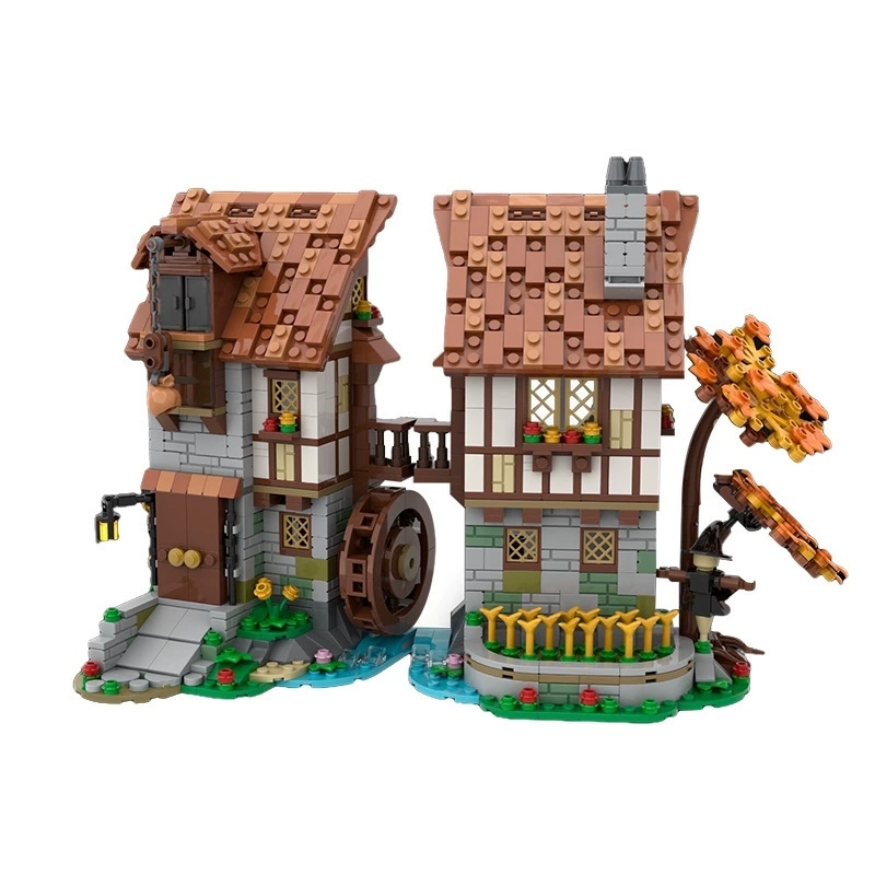 MOC Creator Building Roman Water Wheel 1239PCS block toys 119708