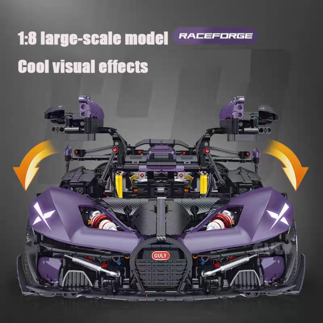 GULY Technic Car Purple Bugatti Sports Car 3320PCS block toys 10643