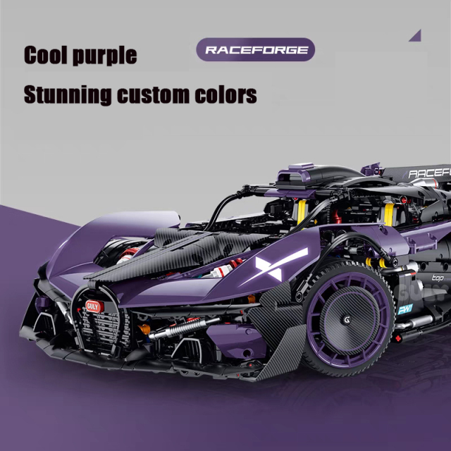 GULY Technic Car Purple Bugatti Sports Car 3320PCS block toys 10643
