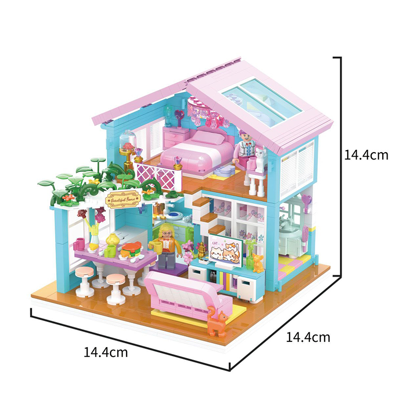 ZHEGAO Creator Building Cat's New Home 730PCS block toys 612053 3.6 Mini Building Blocks