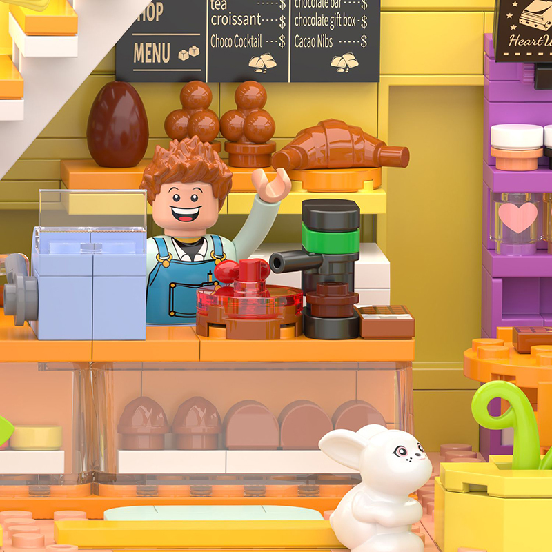 ZHEGAO Creator Building HeartWhisper Chocolate Studio 789PCS block toys 612052 3.6 Mini Building Blocks