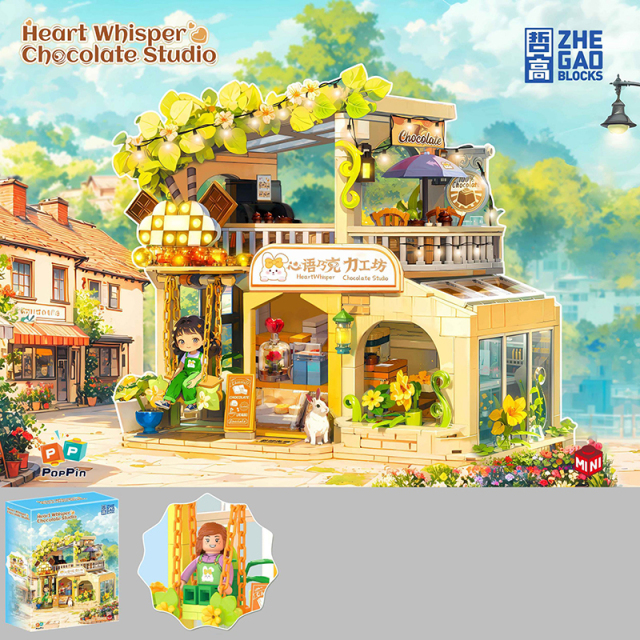 ZHEGAO Creator Building HeartWhisper Chocolate Studio 789PCS block toys 612052 3.6 Mini Building Blocks
