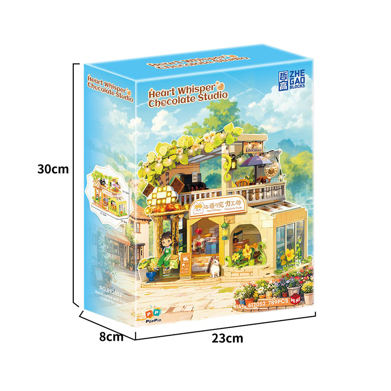 ZHEGAO Creator Building HeartWhisper Chocolate Studio 789PCS block toys 612052 3.6 Mini Building Blocks