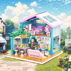 ZHEGAO Creator Building Cat's New Home 730PCS block toys 612053 3.6 Mini Building Blocks