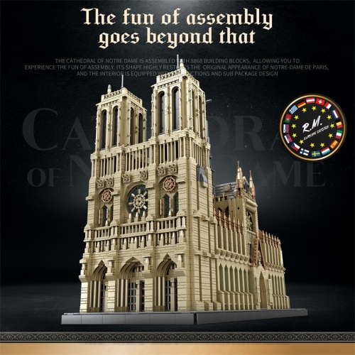 Reobrix Creator Buildings Cathedral of Notre-Dame 8868PCS block toys 66016