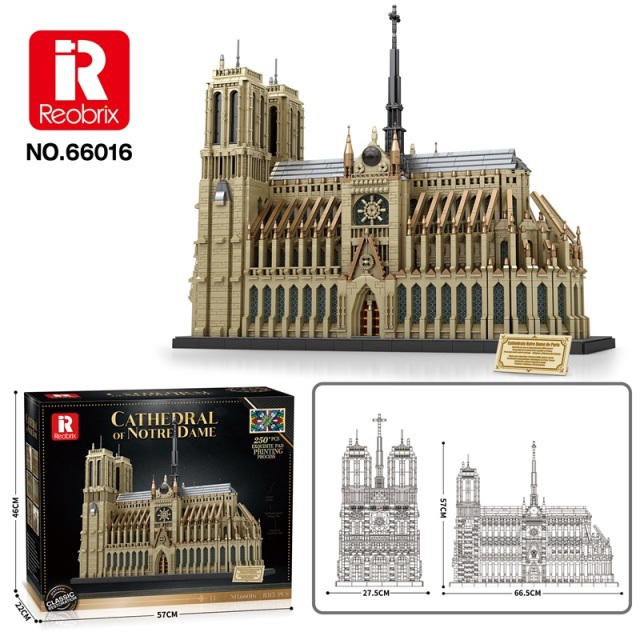 Reobrix Creator Buildings Cathedral of Notre-Dame 8315PCS block toys 66016