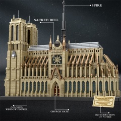 Reobrix Creator Buildings Cathedral of Notre-Dame 8868PCS block toys 66016