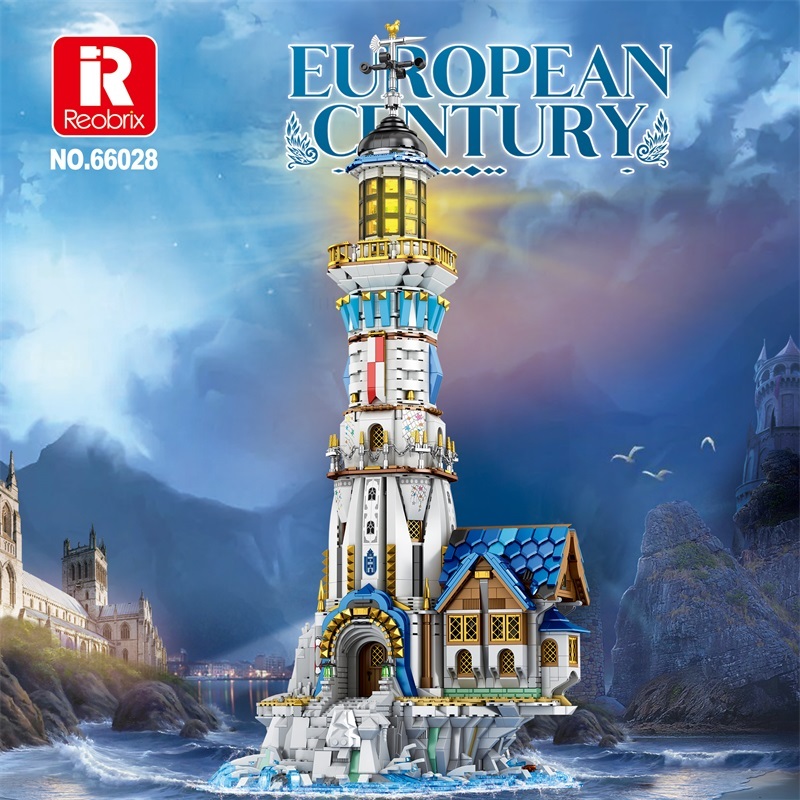 Reobrix Creator Buildings European Century Lighthouse 3228 PCS block toys 66028