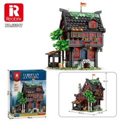 Reobrix Historical Building Medieval Tavern THE CRUSADER'S INN 2953PCS block toys 66017
