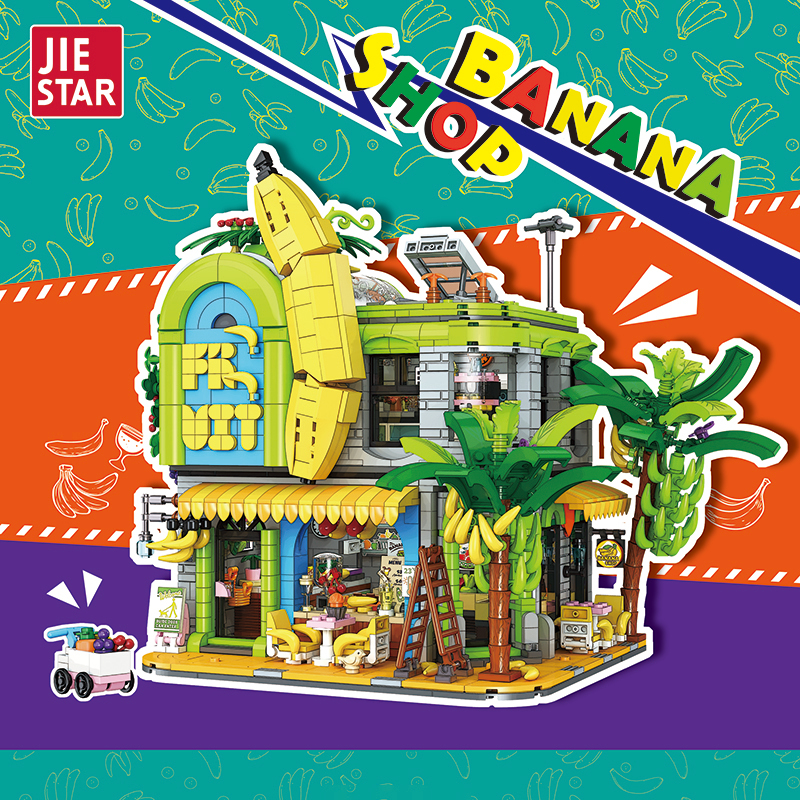JIESTAR Creator Building Banana Shop 2165PCS block toys JJ9083