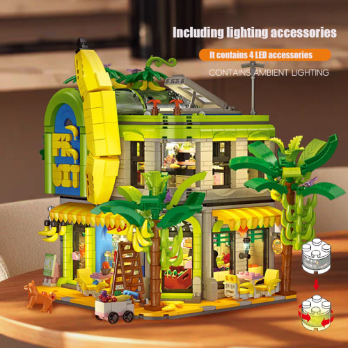 JIESTAR Creator Building Banana Shop 2165PCS block toys JJ9083