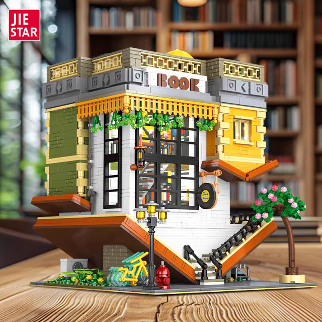 JIESTAR Creator Building Inverted Bookstore 3621PCS block toys 89130