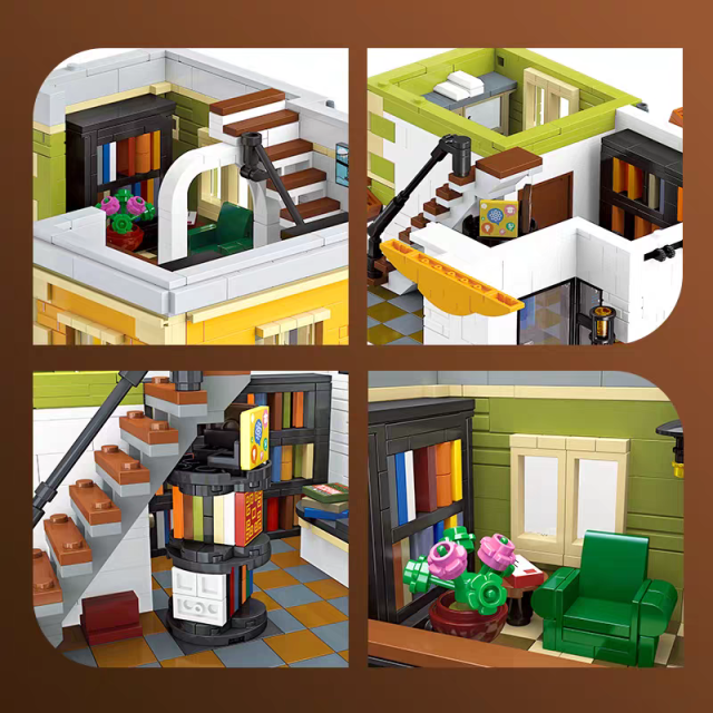 JIESTAR Creator Building Inverted Bookstore 3621PCS block toys 89130