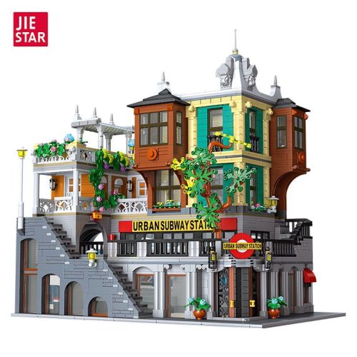 JIESTAR Creator Building City Light Rail Station 3692PCS block toys 89129