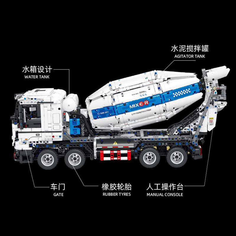 JIESTAR Technic Car Mixer Truck 2433PCS block toys FF11012