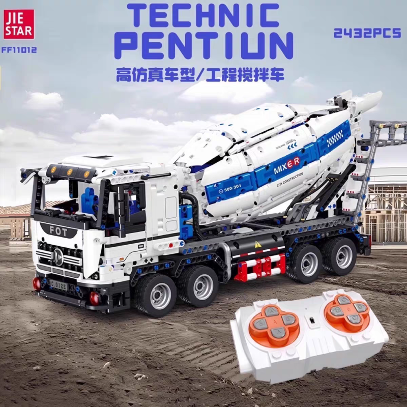 JIESTAR Technic Car Mixer Truck 2433PCS block toys FF11012