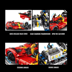 EIKEE Technic Car LE MANS 499P 3350PCS block toys Y18080