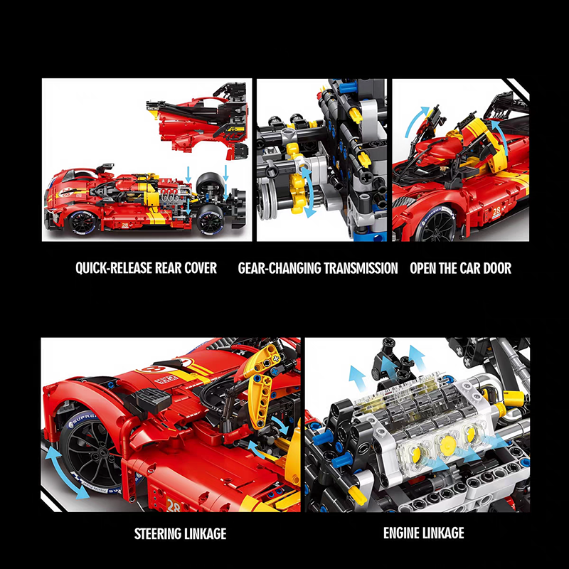 EIKEE Technic Car LE MANS 499P 3350PCS block toys Y18080