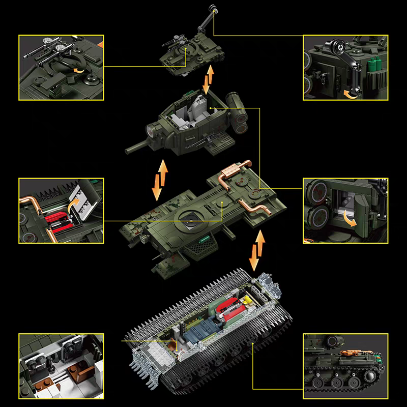 12GO Military Vehicl KV-2 Heavy Tank 2235PCS block toys 98003