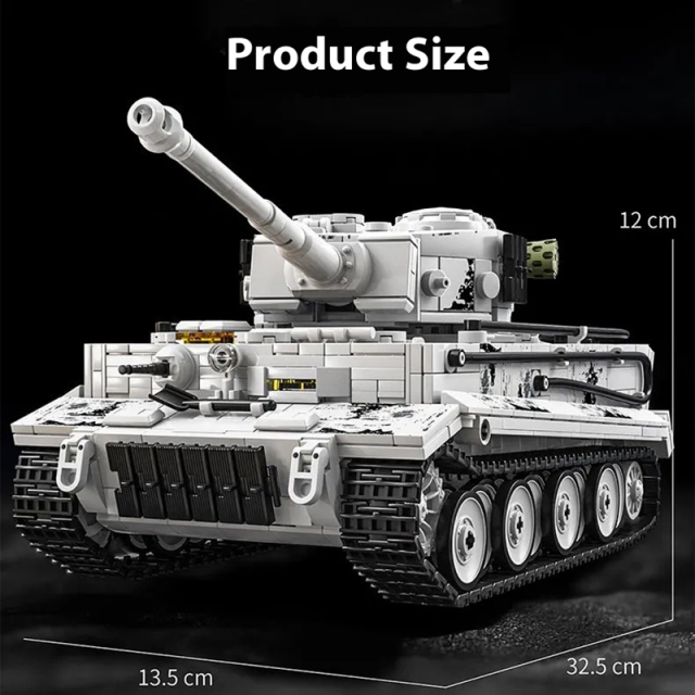 12GO Military Vehicl Tiger Heavy Tank 1802PCS block toys 97001
