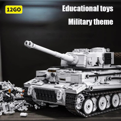 12GO Military Vehicl Tiger Heavy Tank 1802PCS block toys 97001