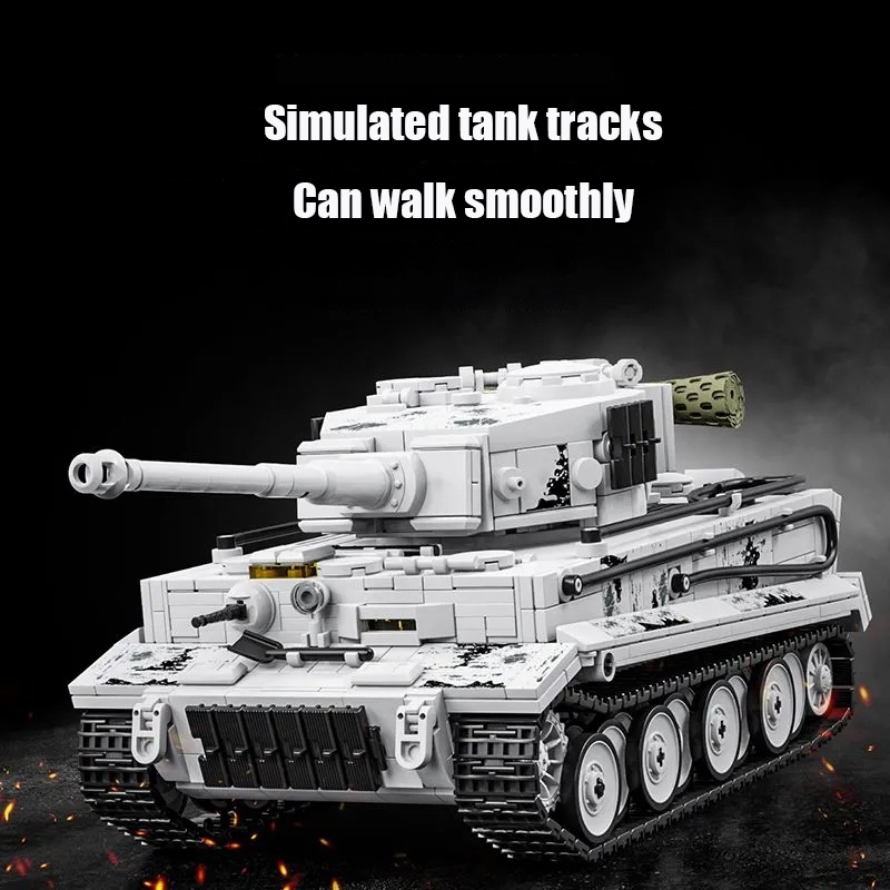 12GO Military Vehicl Tiger Heavy Tank 1802PCS block toys 97001
