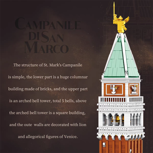 [Pre-sale]Reobrix Architecture Building Campanile Di San Marco 3903PCS block toys 55013