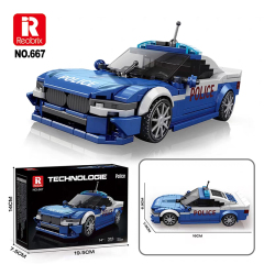 Reobrix Creator Car BMW Police Car 313PCS block toys 667