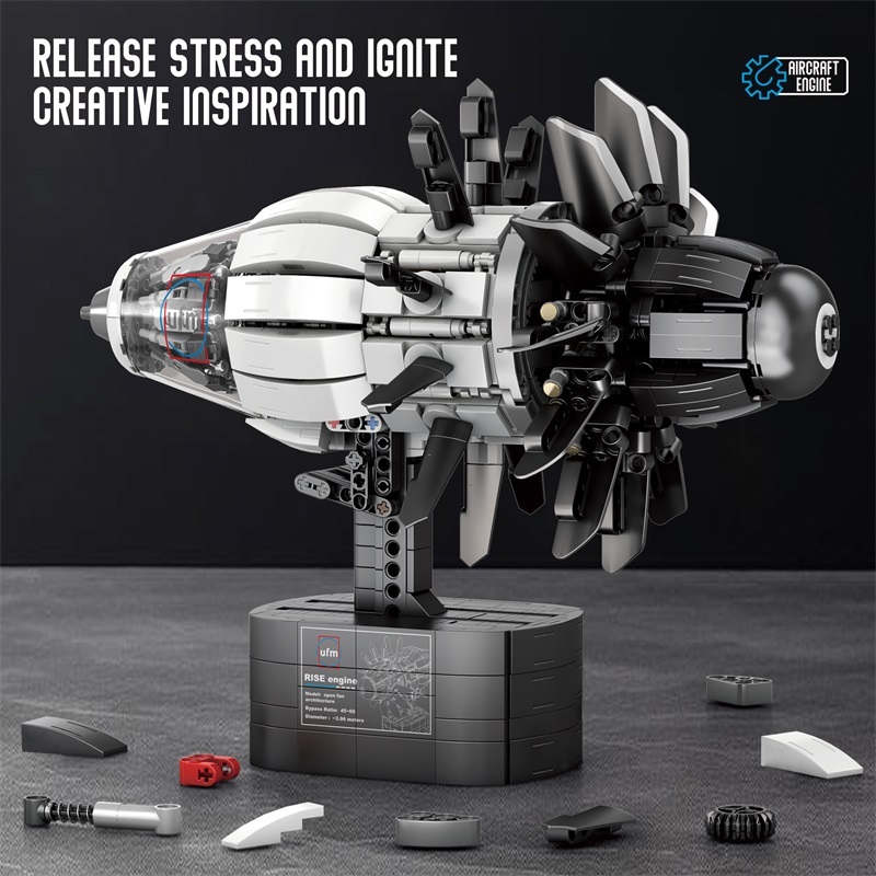 Reobrix Creator Vehicl Aircraft Engine 1351PCS block toys 33018
