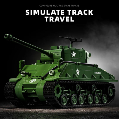 12GO Military Vehicl M4 Sherman Medium Tank 1682PCS block toys 97010