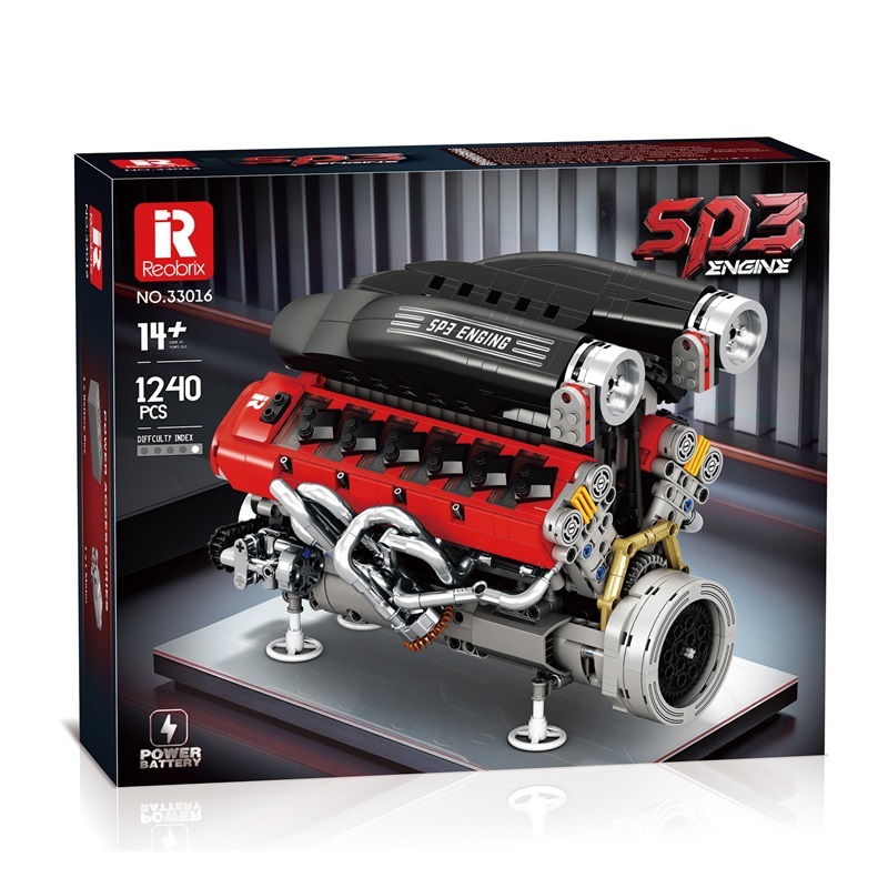 Reobrix Technic Vehicl SP3 Engine 1240PCS block toys 33016