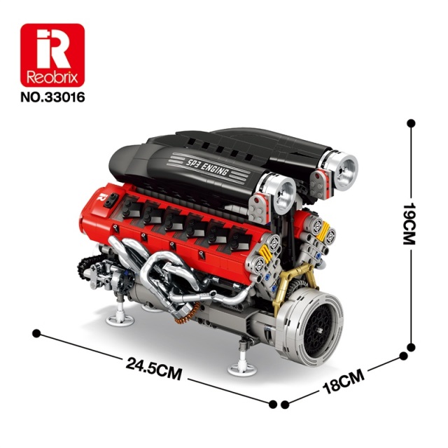 Reobrix Technic Vehicl SP3 Engine 1240PCS block toys 33016