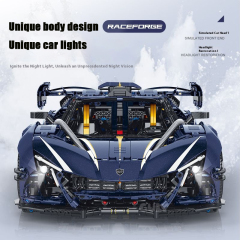 GULY Technic Car Apollo Sports Car Starry Sky Blue 3656PCS block toys 10641