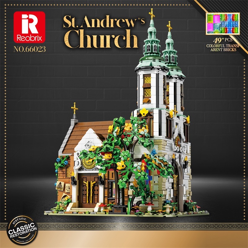 Reobrix Creator Expert Building St.Andrew's Church block toys 3087pcs 66023