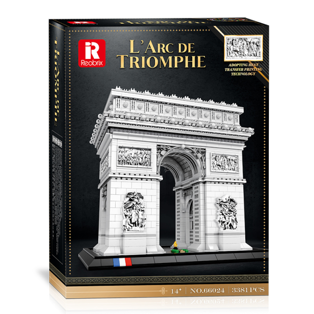 Reobrix Creator Buildings L'Arc de Triomphel 3381 PCS block toys 66024