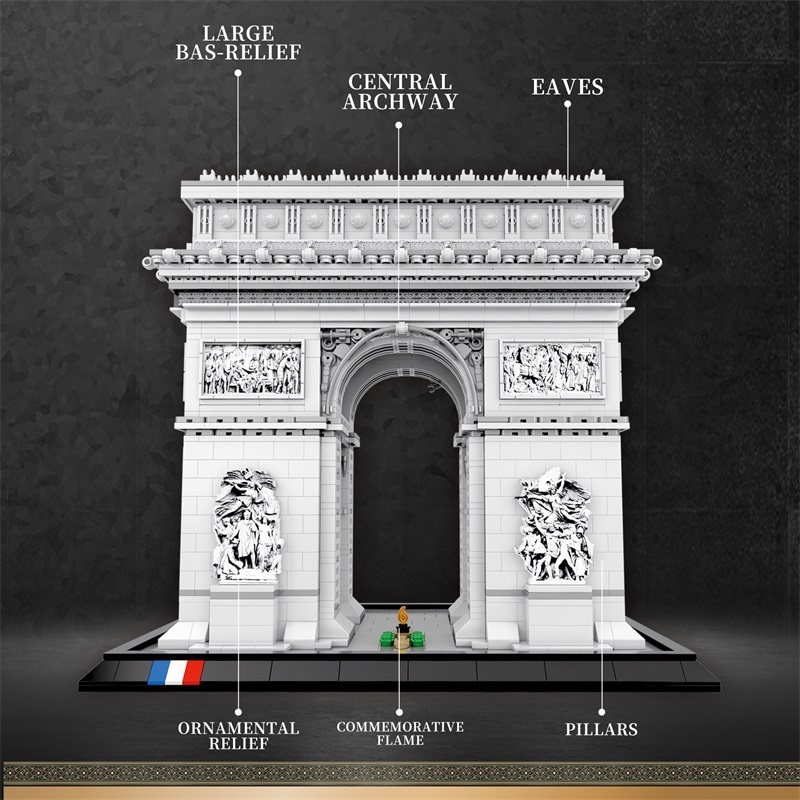 Reobrix Creator Buildings L'Arc de Triomphel 3381 PCS block toys 66024