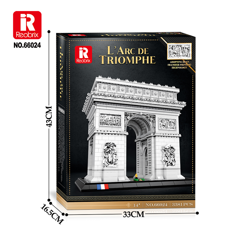 Reobrix Creator Buildings L'Arc de Triomphel 3381 PCS block toys 66024